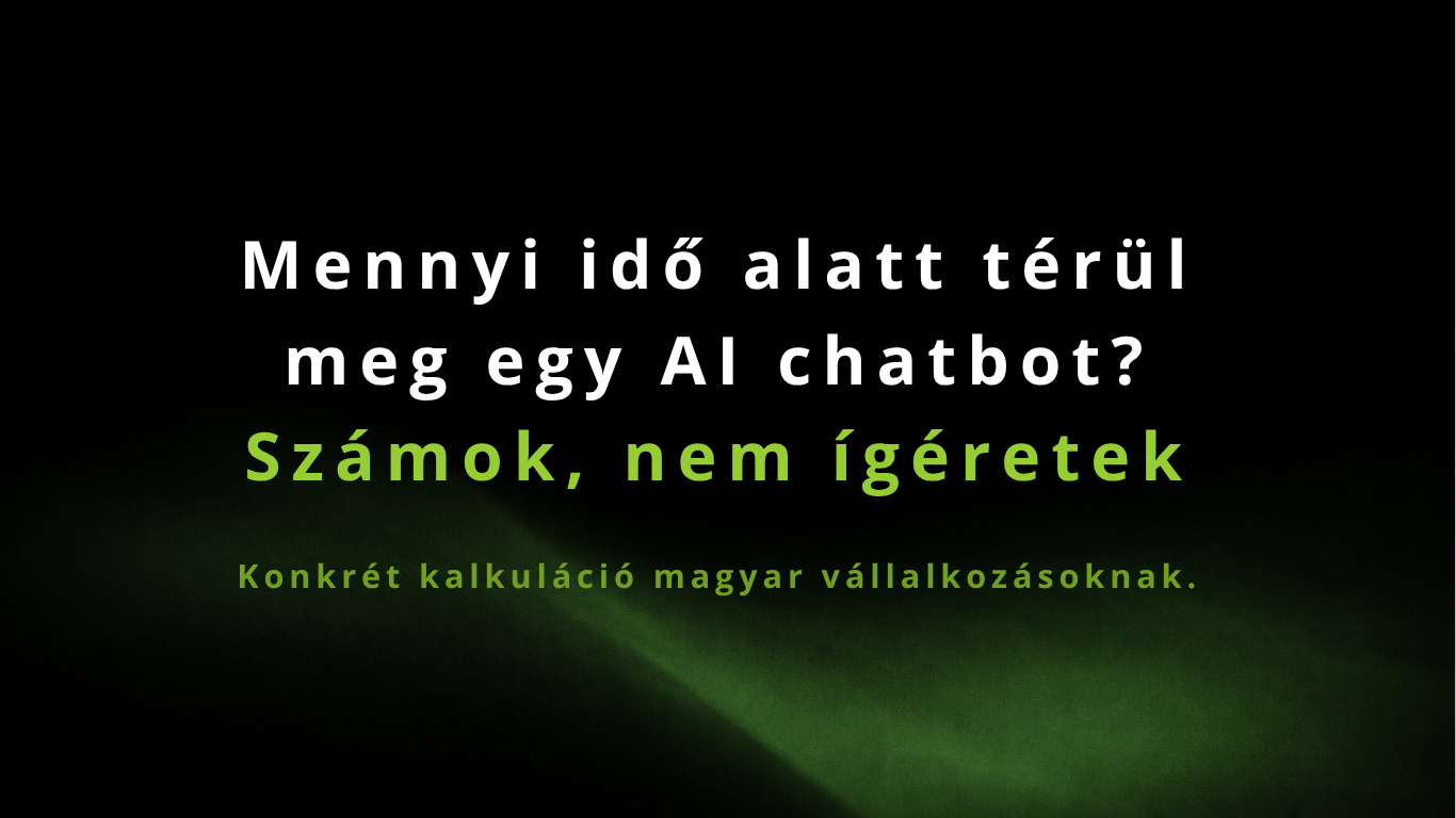 Mennyi idő alatt térül meg egy AI chatbot? Számok, nem ígéretek